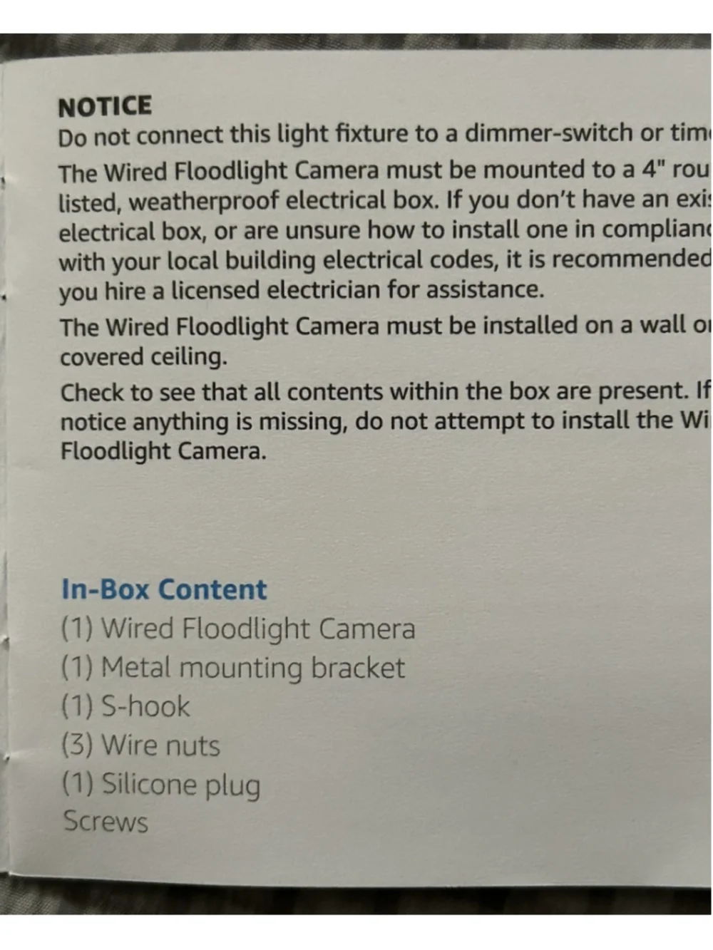 Blink Wired Floodlight Camera LED Smart Security Camera 2600 Lumens